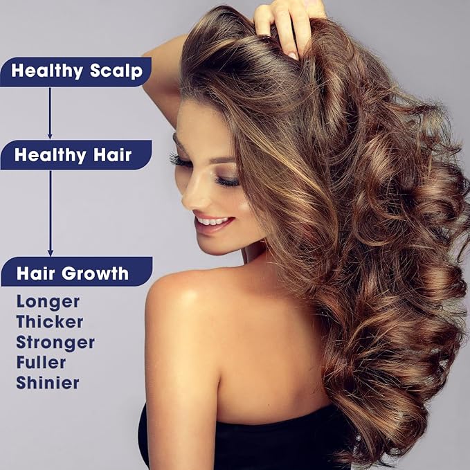 Dry Scalp Serum for Hair Growth - Improves Scalp Health to Promote Hair Grow Longer Thicker Stronger Fuller & Shinier, Hair Scalp Oils for Hair Growth Non-greasy, No Sticky Residue.
