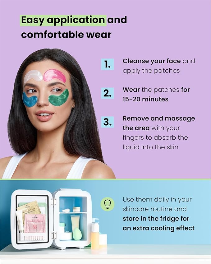 PLANTIFIQUE Superfood Under Eye Patches – 36 Pairs with Hyaluronic Acid for Dark Circles & Puffy Eyes – Anti-Aging Skincare Gel Mask, Gift for Women & Men