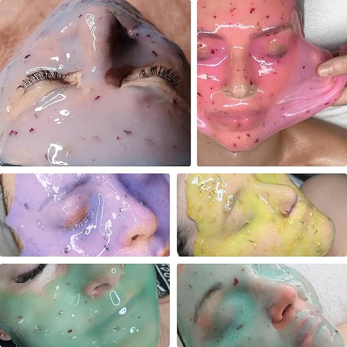 Hyaluronic Jelly Masks For Facials Professional, Hyaluronic Acid Masks Powder For Facial Mask, Hydrojelly Jelly Gel Face Mask For Peel Off, Hydrating Mask for Face Skin Care Of Home Spa, Blue