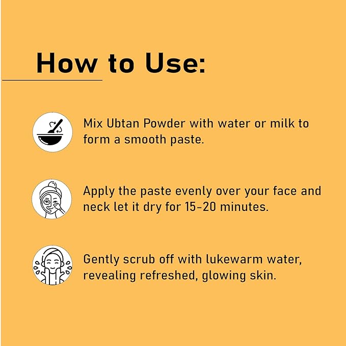 minature Ubtan Powder | Turmeric, Barley, Chickpeas, Neem, sandalwood, Mogra flower, Saffron and Rose Petal | Remove Acne | Pure & Natural Traditional skincare |1 Stop Solution |100g(4oz)