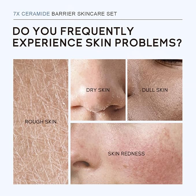 Skincare Set Ceramide Skincare Gifts for Teen Girls Strengthen Skin Barrier, Beauty Gift Sets Skin Care Kits, Travel Essentials, Facial Kit for Women & Girls Hydrating, Anti-Aging Skin