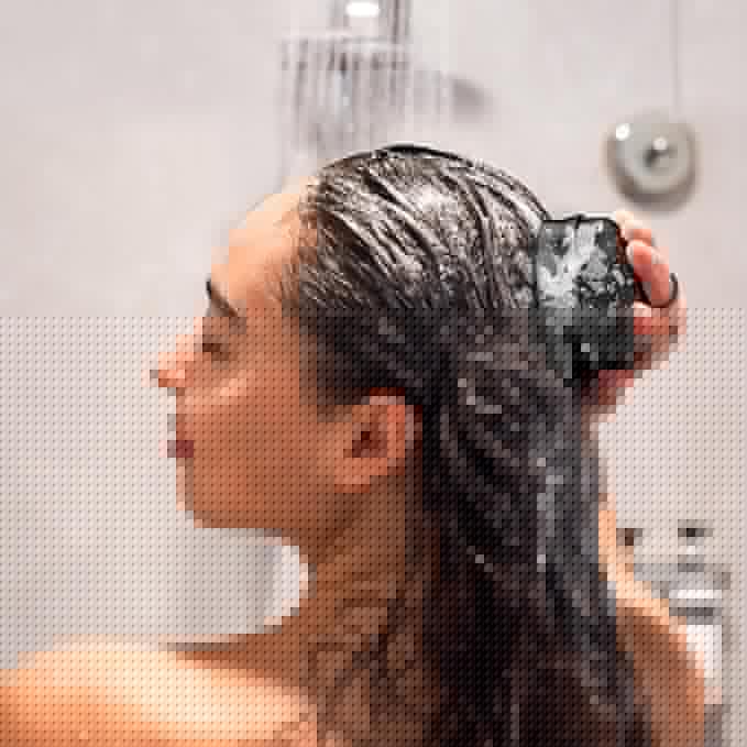 2 in 1 Scalp Massager Shampoo Brush with Soft Silicone Bristles for Hair Growth and Dandruff Removal, Hair Brush Head Massager Scalp Scrubber Exfoliator for Both Wet and Dry Use (Black)