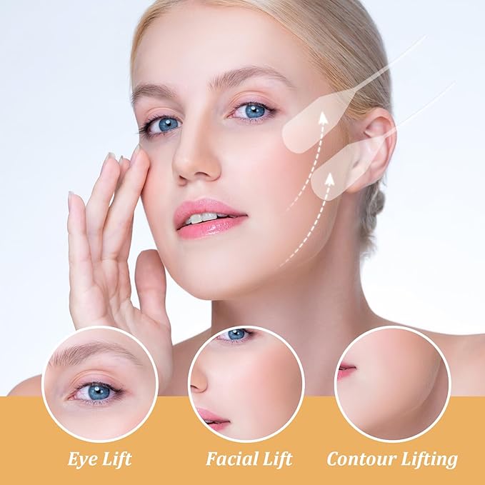Face Lift Tapes Invisible, 20 Facelifting Tape for Face with 4 Bands Facial Patches V-Shape Face Lifting Stickers for Lifting Sagging Skin Female Neck Eye