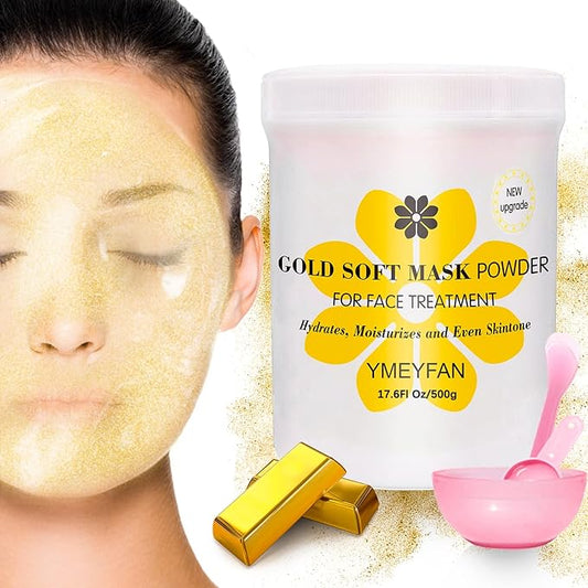 Jelly Mask for Facials Professional, 17.6Oz Upgrade Real 24K Gold Anti-Aging & Firming Jelly Masks with Tools, Peel Off for DIY Skin Care Salon Spa