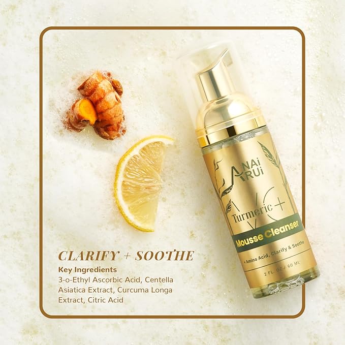 ANAI RUI Turmeric Facial Skincare Set, Mother's Day Gift for Women, Turmeric & Vitamin C Clay Mask for Dark Spot, Moisturizing Facial Oil, Turmeric Face Cleanser, Skincare Gift Set for Women