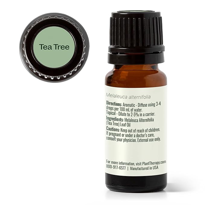 Plant Therapy Tea Tree Essential Oil 100% Pure, Undiluted, Natural Aromatherapy, Therapeutic Grade 10 mL (1/3 oz)