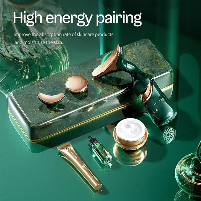 MMRH Firming Wrinkle Beauty Devicer for Facial/Neck/Eye, Multifunctional Vibration Massage Instrument, 3-in-1 Facial Skincare Instrument for Skin Care for Improve,Smooth and Tightening Skin