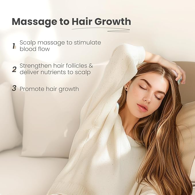 AIMIKE Shampoo Brush with Soft Silicone Bristles - Exfoliating Scalp Massager for Hair Washing, Dandruff Removal & Growth Stimulation, Suitable for Wet & Dry Hair - Green