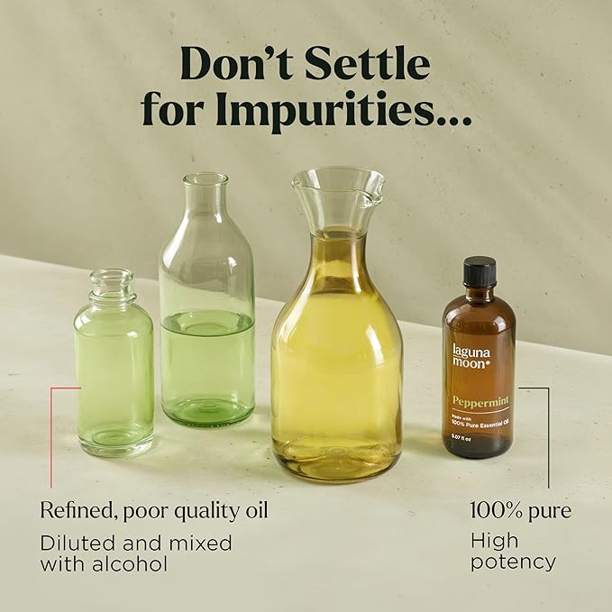 Peppermint Oil - Natural Pure Essential Oils for Diffusers, Aromatherapy, Humidifiers, Candle Making Scents - Fresh Fragrance Scents for Home, Office, Cars, Cleaning Products and Soap Making (150mL)