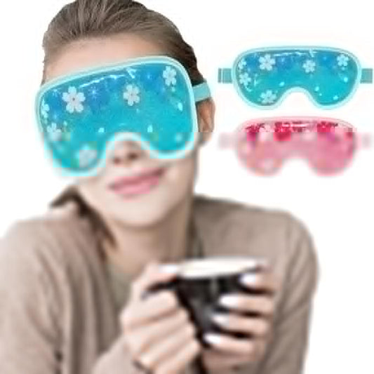 ZNÖCUETÖD Ice Mask Gel Cooling 2 Packs Reusable Cold Compress Eye Ice Pack for Dark Circles and Puffiness, Migraine, Stress Relief