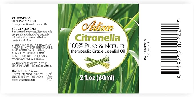 Artizen 2oz Oils - Citronella Essential Oil - 2 Fluid Ounces