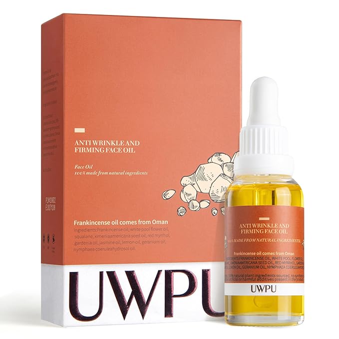 UWPU-Frankincense Oil For Face with organic mastic resin, for facial nourishment and care miracle, cold extracted facial oil essence natural care product, deeply nourish and revitalize the skin