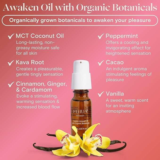 Passion Play Kit - Organic, All-Natural Travel Set Designed for Women - Awaken Oil & Massage Body Oil