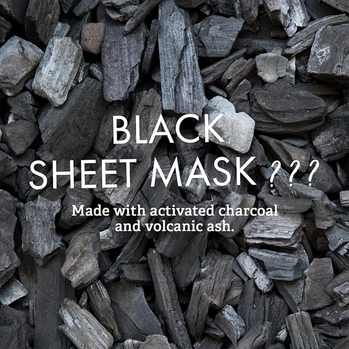 Leaders Insolution Daily Wonders Detox and Chill Facial Mask Sheet Activated Charcoal Purifying Pore Minimizing Exfoliating Dead Skin Korean Skincare (10 Sheets)