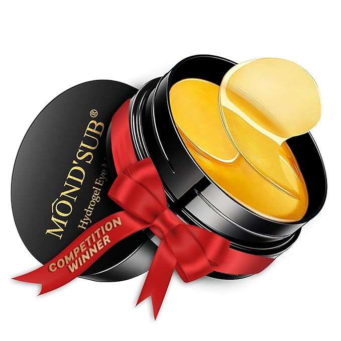 Under Eye Patches - 30 Pairs of 24K Gold Eye Masks for Puffy Eyes, Dark Circles & Wrinkles - Collagen & Hyaluronic Acid for Hydrating Skin, Eye Bags Treatment for Women & Men