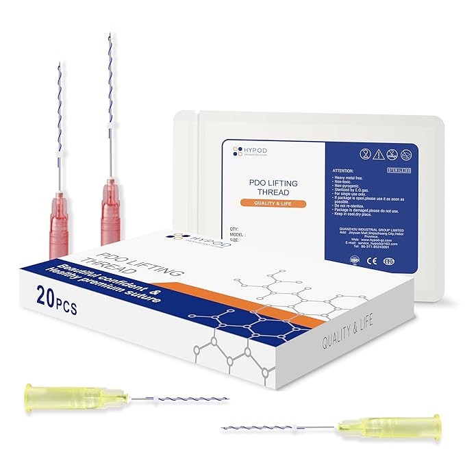 HYPOD Pdo Threads for Face Lift, Pdo Lifting Thread Whole Body Mono Screw Type, Pdo Thread Lift Mono Korea (20PCS-30G*25MM)