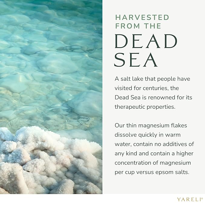 Tea Tree Oil Foot Soak, Dead Sea Magnesium Bath Salt Flakes with Essential Oils, 3lb