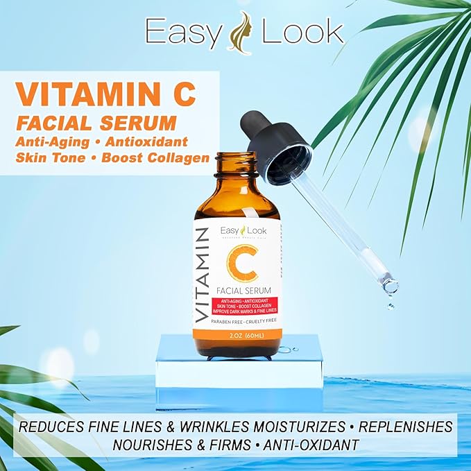 Vitamin C Face Serum – Anti Aging Facial Serum with Vitamin C, for Dark Spots, Even Skin Tone, Eye Area, Fine Lines & Wrinkles, 2 Fl Oz