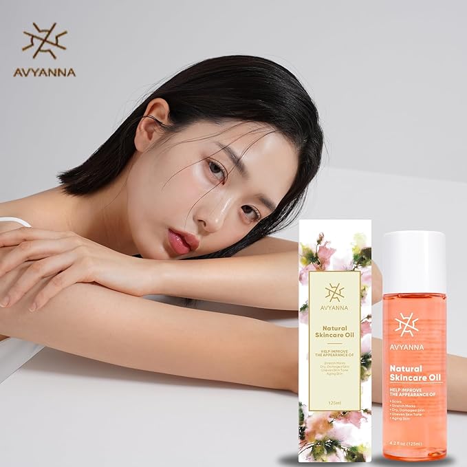 AVYANNA Natural Skincare Oil - Deeply Nourishing & Hydrating Formula for Soft, Glowing Skin, Enhances Texture Quickly Absorbed Non Greasy.