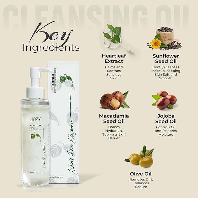 Pore Cleansing Oil – Lightweight Makeup & Blackhead Remover | Lemon Fragrance, Hydrating | Gentle Botanical Cleanser for Sensitive Skin | Asian skincare | C-Beauty’s Answer to Glass Skin (200 ml)