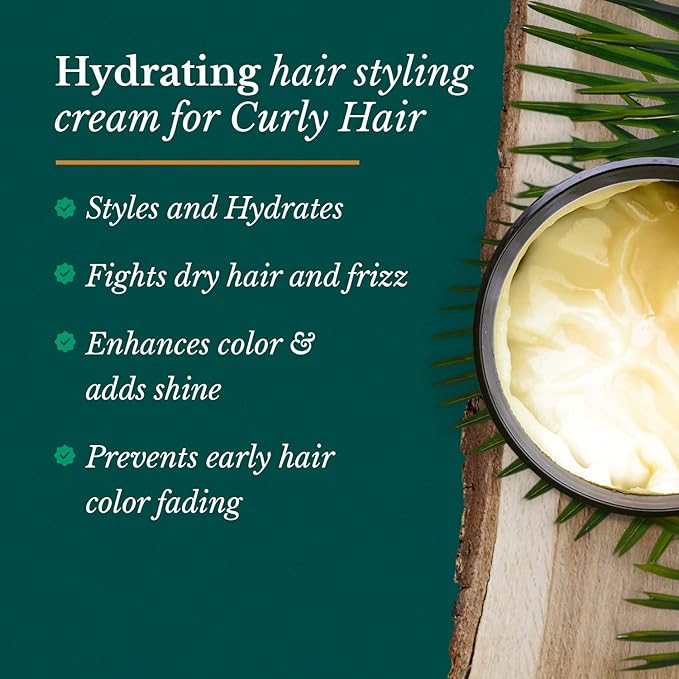 Curl Defining Cream and Deep Conditioning Hair Mask - Frizz Control Hair Care - Damaged Hair Repair - Dry Hair Treatment - All Natural Curly Hair Products