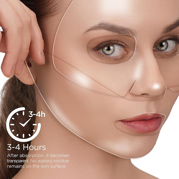 Collagen Face Mask, Real Collagen 80,000ppm for Elasticity, Skin Care with Hyaluronic Acid, Hyaluronic Acid Serum for Face, Original Hydrating Collagen Face Mask, 39g x4 Sheets