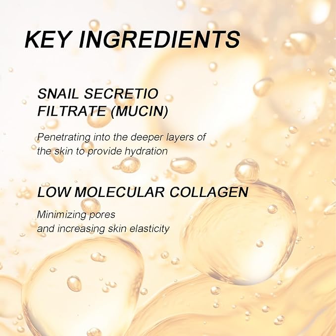 Advanced Snail Mucin Glass-Skin Hydrogel Mask, Collagen Face Mask with Snail Mucin Serum - Self Care, Face Masks for Dry, Sensitive Skin, Collagen Mask Nourish & Soften the Skin, Korean Skin Care 8Pcs