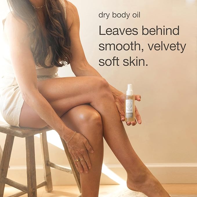 HUME SUPERNATURAL Dry Body Oil Spray - Moisturizing Oil for Dry Skin, After Shower Hydrating Body Oils for Women and Men, Nourishing, Glow, Probiotic, Fragrance Free, 2-Pack