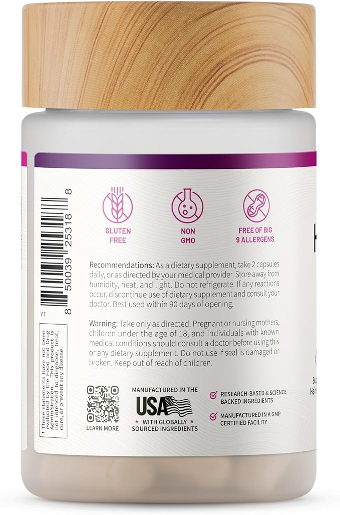 Snap Supplements Hair, Skin and Nails Vitamins, Support Hair Growth, Nourish Skin and Nails with Biotin, Collagen, Kelp, Bamboo and Other Vitamins, Radiant Skin, Strong Hair and Nails, 60 Capsules