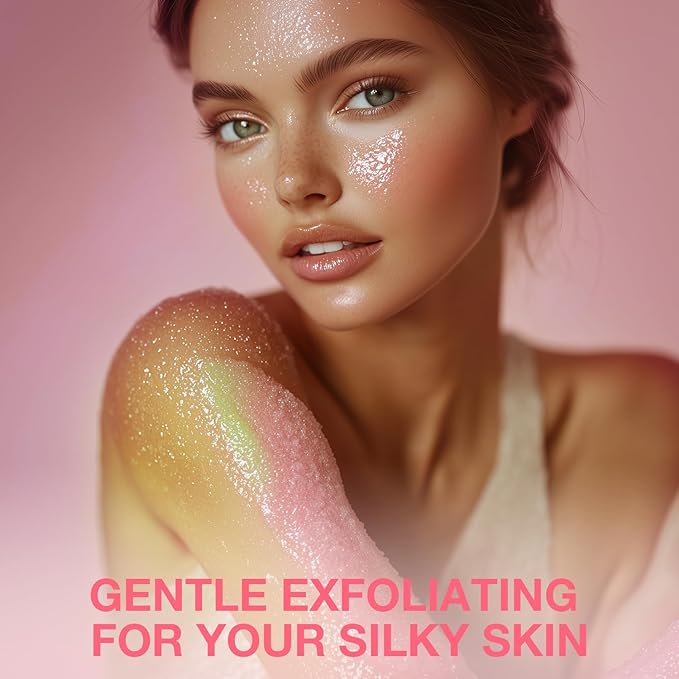 Strawberry Sugar Scrub, Strawberry Body Scrub, Exfoliating Body Scrub for Smooth and Moisturized Skin, Natural Gifts for Women, 9.52oz