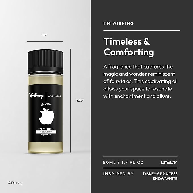 Aroma360 | Disney | I’m Wishing Pro- Pod Fragrance Oil Blend | Princess Snow White | Luxury Essential Oil Diffuser | Aromatherapy Scent Diffuser Oil | Orange, Aldehydes & Jasmine 1.7 fl oz, 50mL