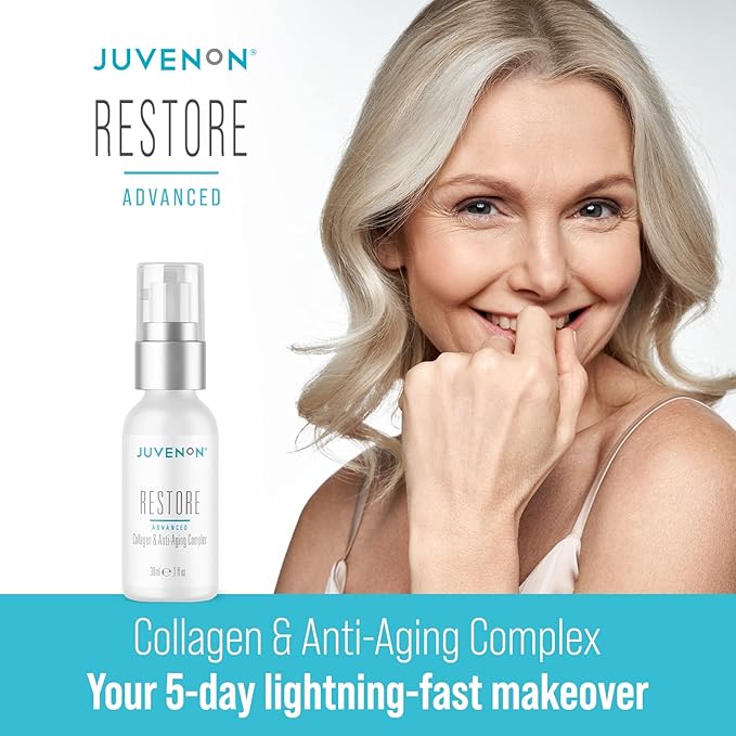 Juvenon Restore Advanced Collagen and Anti-Aging Complex, Premium Skincare Beauty Products for Fine Lines and Wrinkles