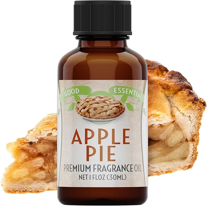 Good Essential Professional Apple Pie Fragrance Oil (30 ml / 1 fl oz) - Fragrance Oil for Diffusers, Candles, Soaps, Lotions, Perfume, Candle & Soap Making