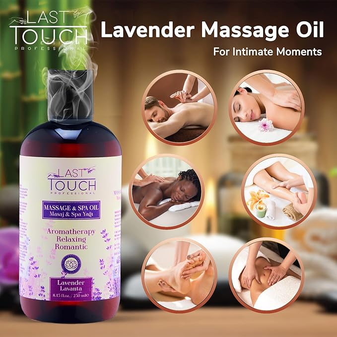 Lavender Sensual Massage Oil for Couples Sexual - Massage Oils for Date Night - Massage Oil for Massage Therapy - Aromatherapy Oil for Intimate Moments - Aphrodisiac Oil - 8.45 Fl Oz