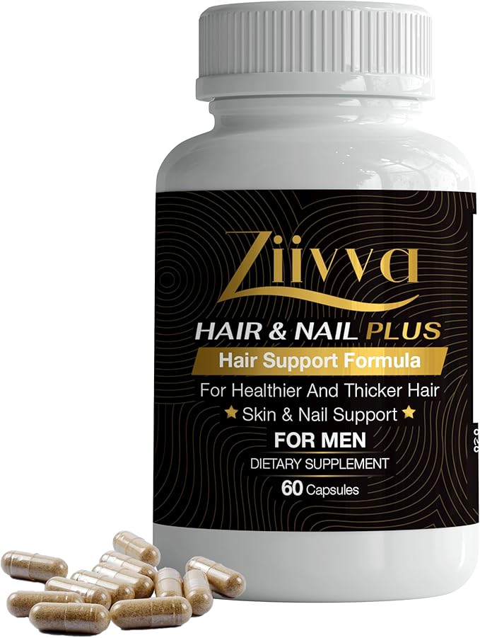 Hair Vitamins for Men - All Natural Vegan Biotin 5000 Mcg Capsules - Hair Supplements for Growth & Thickness - Promote Healthier Hair, Skin, Nails - Hair Growth Supplement Formula