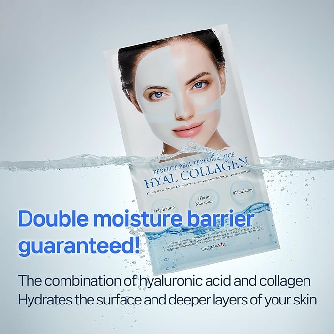 HYALCOLLAGEN Hydrolyzed Collagen Face Masks, Moisturizing and Vitalizing, 23g each, Value Pack of 8