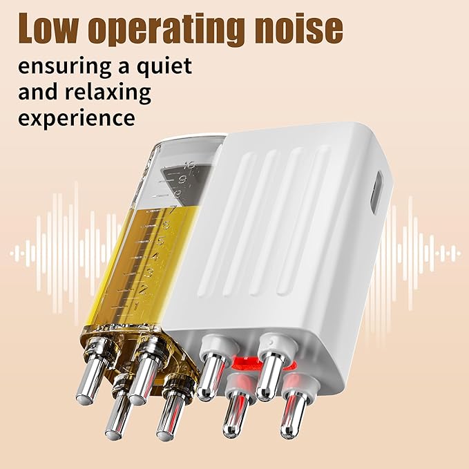 Electric Hair Oil Applicator for Scalp with Massage, Scalp Massager for Scalp Care | Hair Oiling Applicator & Oil Bottles for Healthy Hair | Electric Hair Brush for Healthy Scalp (White)