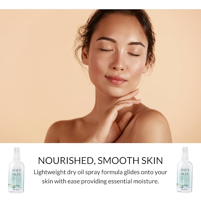 Soft Skin Jojoba Original Dry Oil Spray - 8 oz, Body Oil After Shower