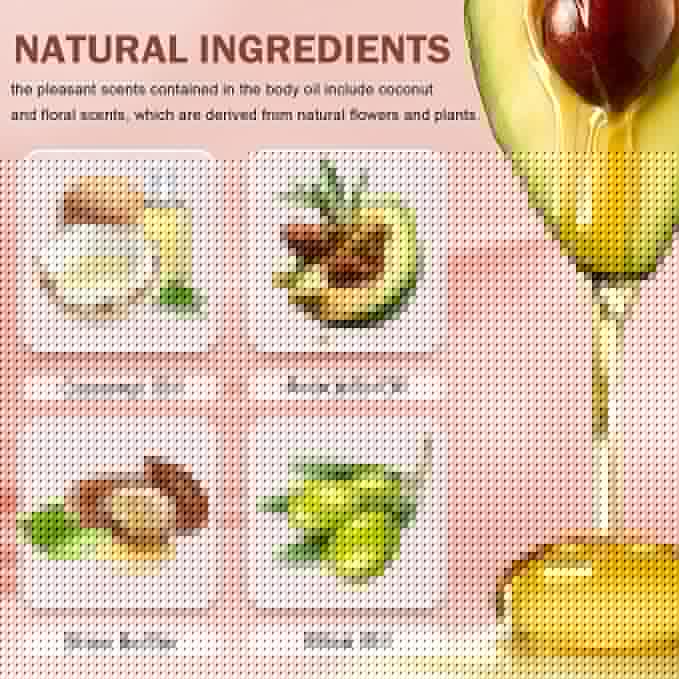 Body Glow Oil,SPF 45 Broad Spectrum,Body Oil Shimmer Sunscreen with Rose Gold Mica,Lightweight Non-Sticky,Moisturizing Coconut,Absorbs Quickly,3.72 fl oz,ROSE