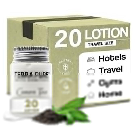 Terra Pure Body Lotion, Travel Size Hotel Amenities, 1 oz (Case of 20)
