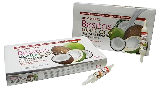 Coconut Oil Capsules 12 Pack – 0.61 oz Each, Deep Moisturizing Hair Treatment for Repair, Hydration, and Strengthening