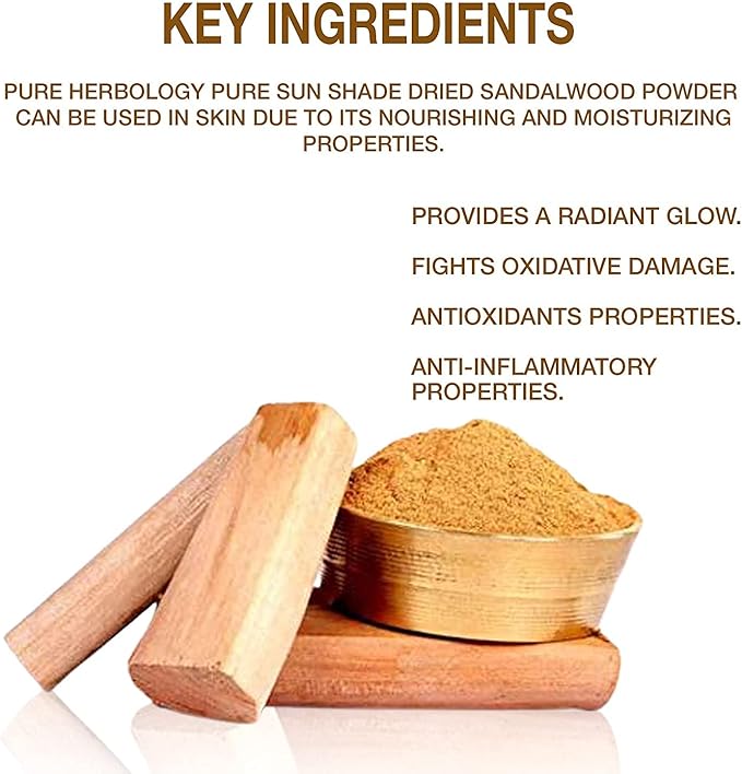 Organix Treasure Pure and Natural Sandalwood Powder for Face Masks, Facials and Skin Care, (100gm)