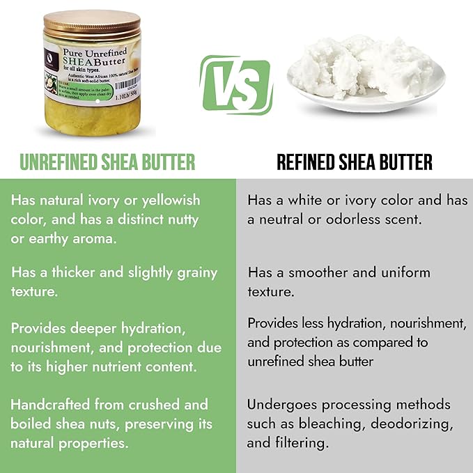 ALSOBEC Pure African Shea Butter Raw Organic, 100% Raw Shea Butter for Skin and Hair- Natural Unrefined Shea Butter, Best for Rough & Dry Skin, 1 lb