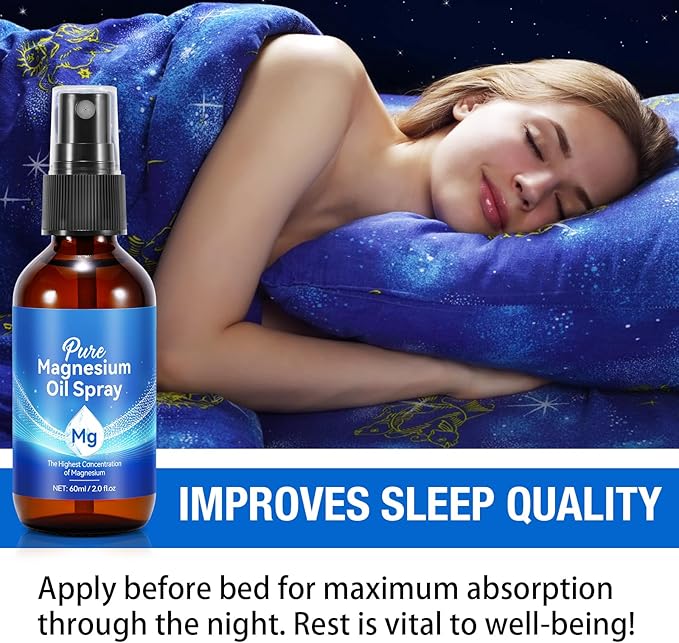 Magnesium Oil Spray, Pure Magnesium Chloride Oil Spray, Magical Magnesium Body Spray 2.02 Fl.Oz, 1PC