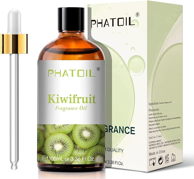 3.38FL.OZ Kiwifruit Fragrance Oils for Aromatherapy, Essential Oils for Diffusers for Home, Perfect for Diffuser, Yoga, Skin Care, DIY Candle and Soap Making - 100ml