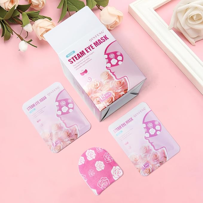 18 Packs Heated Steam Eye Mask for Sleeping Rest Self-Heating Eye Mask for Dry Eyes Boasting 40 Minute Heating Warm Compress Reducing Dark Circles and Puffiness. Essential for Travel