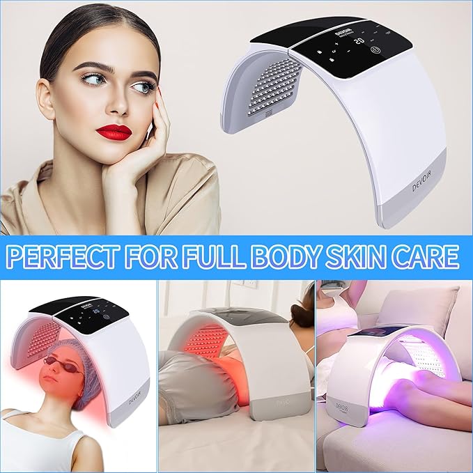 7 Color with LED Face for Facial Problems of SPA Facial Body Skin Care Beauty Salon Device-White (L)