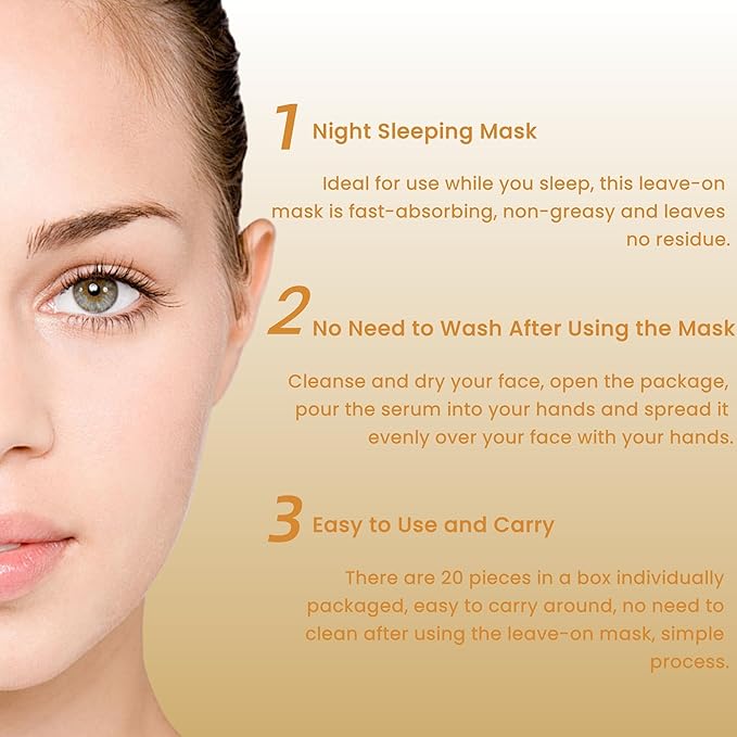 Tenfold Collagen Face Mask, Face Masks Skincare, Hydrates, Moisturizes, Brightens, Firms, and Reduces the Appearance of Fine Lines and Wrinkles, Contains Niacinamide and Hyaluronic Acid (2box)