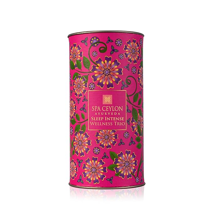 SPA CEYLON Sleep Intense Wellness Trio Set | Intensive Spa Essentials for Deep Rest | Ayurvedic Pampering Kit | Natural Ingredients | Body Gifts Set