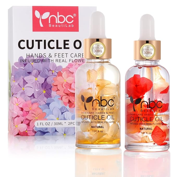 Nail Cuticle Oil, 2Pcs 30ml Lemon & Orange Cuticle Oil Set Nail Growth Oil with Vitamin E, Jojoba Oil Natural Plant-based Cuticle Oil for Nails Smoothing, Nourishing, and Moisturizing